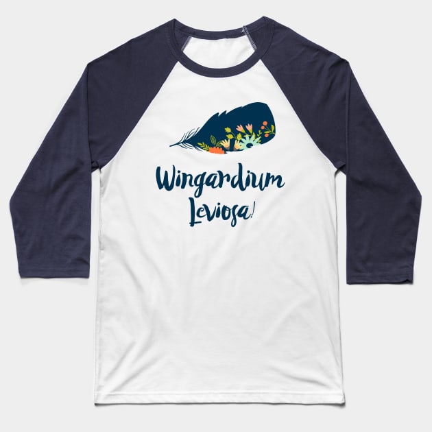 Wingardium Leviosa! Baseball T-Shirt by literarylifestylecompany